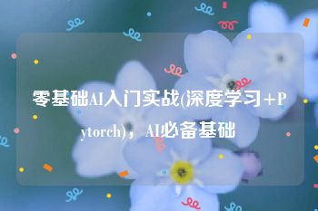 零基础AI入门实战(深度学习+Pytorch)，AI必备基础