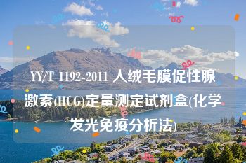 YY/T 1192-2011 人绒毛膜促性腺激素(HCG)定量测定试剂盒(化学发光免疫分析法)