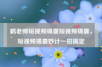 鹤老师短视频锦囊短视频锦囊，短视频锦囊妙计一招搞定