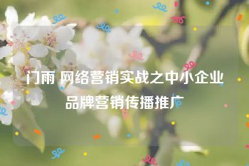 门雨 网络营销实战之中小企业品牌营销传播推广