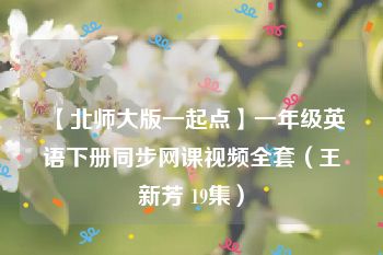 【北师大版一起点】一年级英语下册同步网课视频全套（王新芳 19集）