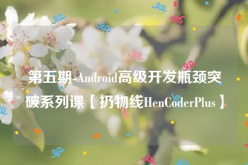 第五期-Android高级开发瓶颈突破系列课【扔物线HenCoderPlus】