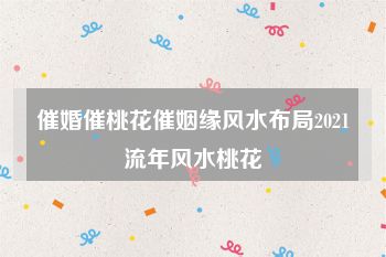 催婚催桃花催姻缘风水布局2021流年风水桃花