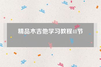 精品木吉他学习教程41节