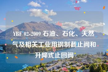 YBF 02-2009 石油、石化、天然气及相关工业用钢制截止阀和升降式止回阀