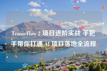 TensorFlow 2 项目进阶实战 手把手带你打通 AI 项目落地全流程