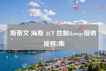 斯蒂文 海斯 ACT 控制&接纳 视频5集