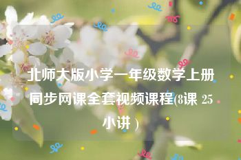 北师大版小学一年级数学上册同步网课全套视频课程(8课 25小讲 )