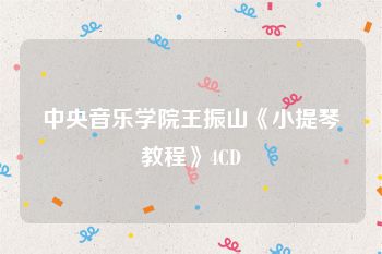 中央音乐学院王振山《小提琴教程》4CD
