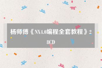 杨师傅《NX4.0编程全套教程》28CD