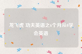 龙飞虎 功夫英语之6个月从0学会英语