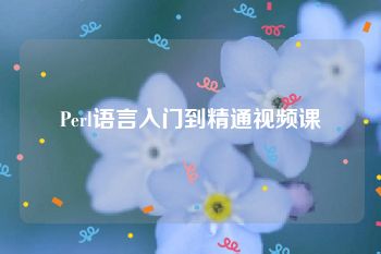 Perl语言入门到精通视频课