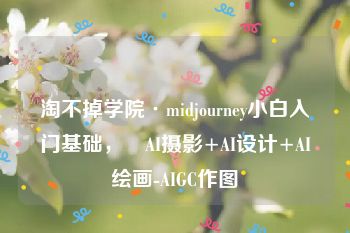 淘不掉学院·midjourney小白入门基础，​AI摄影+AI设计+AI绘画-AIGC作图