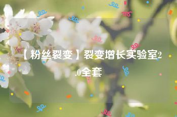 【粉丝裂变】裂变增长实验室2.0全套