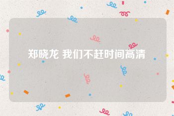 郑晓龙 我们不赶时间高清