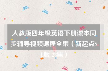人教版四年级英语下册课本同步辅导视频课程全集（新起点SL版 28集）