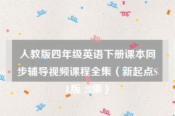 人教版四年级英语下册课本同步辅导视频课程全集（新起点SL版 28集）