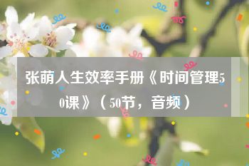 张萌人生效率手册《时间管理50课》（50节，音频）