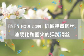 BS EN 10270-2-2001 机械弹簧钢丝.油硬化和回火的弹簧钢丝