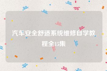 汽车安全舒适系统维修自学教程全15集