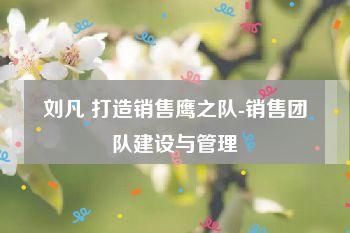 刘凡 打造销售鹰之队-销售团队建设与管理