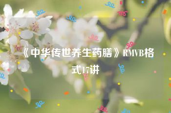 《中华传世养生药膳》RMVB格式17讲