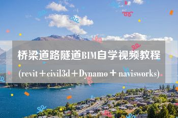 桥梁道路隧道BIM自学视频教程(revit+civil3d+Dynamo＋navisworks)