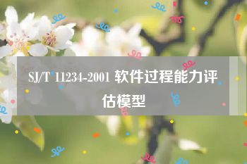 SJ/T 11234-2001 软件过程能力评估模型