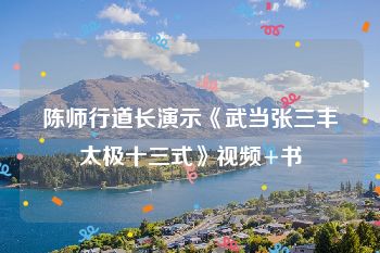陈师行道长演示《武当张三丰太极十三式》视频+书