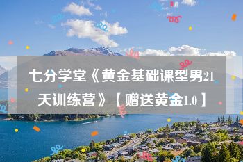 七分学堂《黄金基础课型男21天训练营》【赠送黄金1.0】