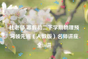 杜老师 寒假初二下学期物理预习领先班（人教版）名师讲座全16讲
