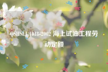 QSHSLJ 1018-2002 海上试油工程劳动定额