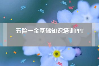 五险一金基础知识培训PPT