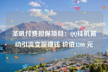 圣矾付费担保项目：QQ挂机被动引流变现赚钱 价值1200 元