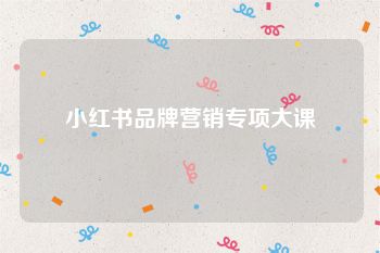 小红书品牌营销专项大课