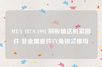 MT/T 187.9-1991 刮板输送机紧固件 非金属嵌件六角锁紧螺母