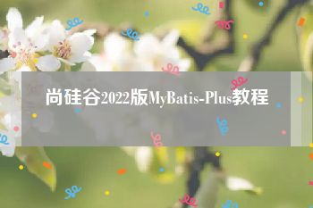 尚硅谷2022版MyBatis-Plus教程