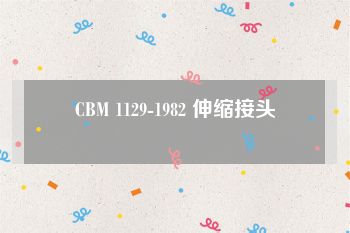 CBM 1129-1982 伸缩接头