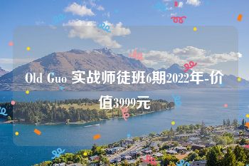 Old Guo 实战师徒班6期2022年-价值3999元