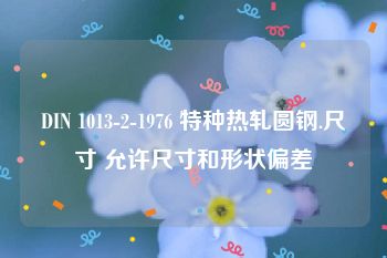 DIN 1013-2-1976 特种热轧圆钢.尺寸 允许尺寸和形状偏差