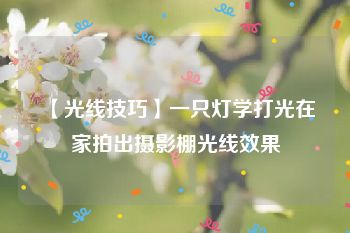 【光线技巧】一只灯学打光在家拍出摄影棚光线效果