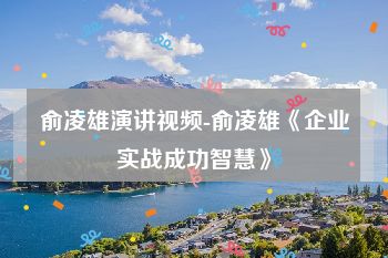 俞凌雄演讲视频-俞凌雄《企业实战成功智慧》
