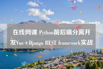 在线网课 Python前后端分离开发Vue+Django REST framework实战