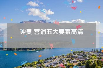 钟灵 营销五大要素高清