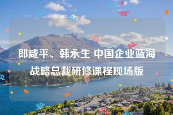郎咸平、韩永生 中国企业蓝海战略总裁研修课程现场版