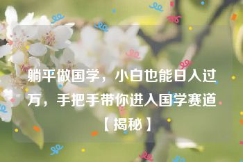 躺平做国学，小白也能日入过万，手把手带你进入国学赛道【揭秘】