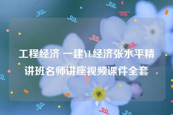 工程经济 一建YL经济张水平精讲班名师讲座视频课件全套
