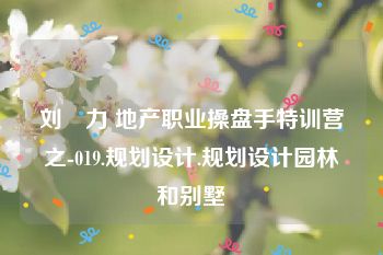 刘　力 地产职业操盘手特训营之-019.规划设计.规划设计园林和别墅