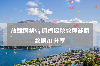 放肆网络Vip抓鸡揭秘教程诚商数据VIP分享