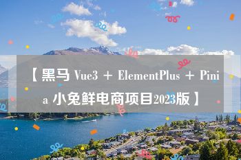 【黑马 Vue3 + ElementPlus + Pinia 小兔鲜电商项目2023版】
